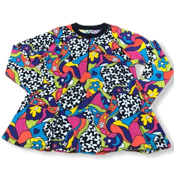 Traffic Jam Tops - Vintage 80's Traffic Jam Fun Floral Tunic Sz M
